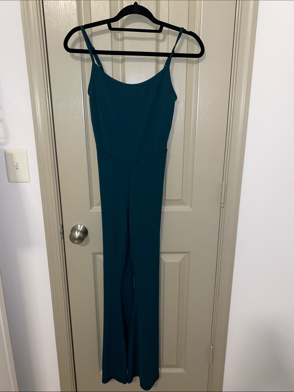 aerie Teal Spaghetti-Strap Wide-Leg Jumpsuit